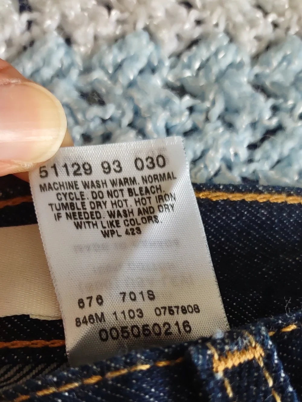 Levi's 38x32 505 Regular Fit Blue Jeans